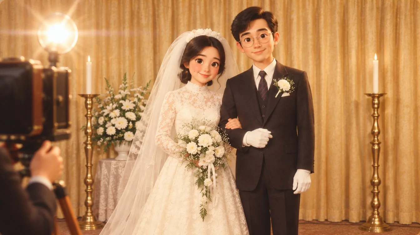 1979년 봄 작은 예식장의 결혼식